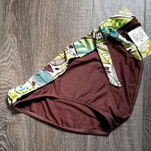 2Bamboo tie, fold waist Bikini Bottom